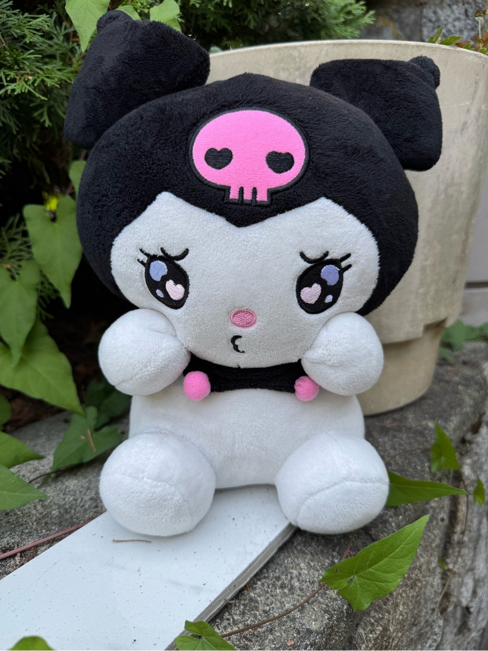 Sanrio Kuromi Plush Toy - Black & White Soft Stuffed Doll